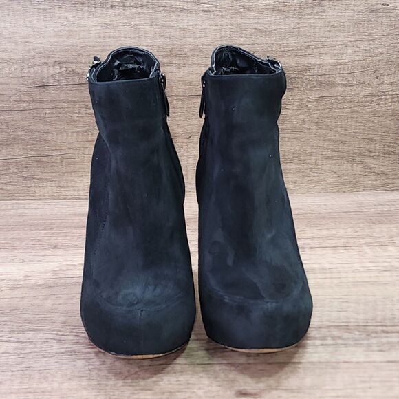 Sam Edelman Kit Women's Size 8.5M Black Suede Ankle Booties (READ) - Picture 2 of 13